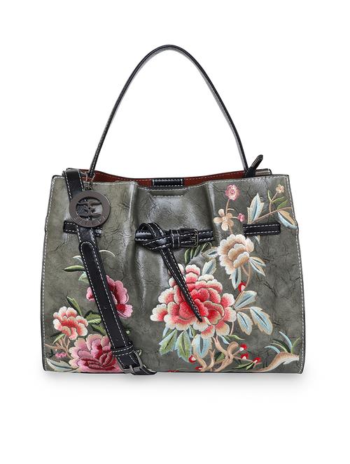 olive embroidered regular handbag - 18444376 -  Standard Image - 0