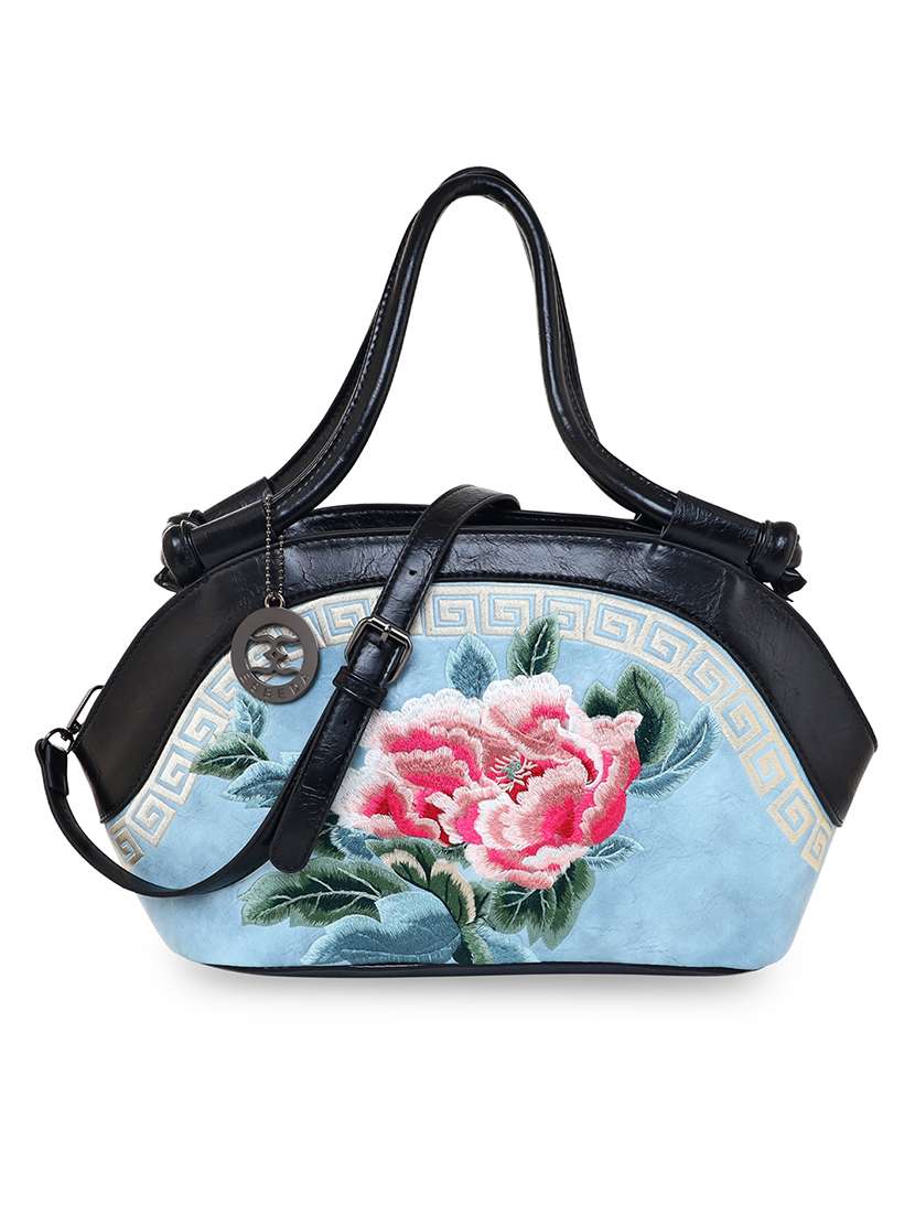 light blue embroidered regular sling bag - 18444385 - Zoom Image - 0