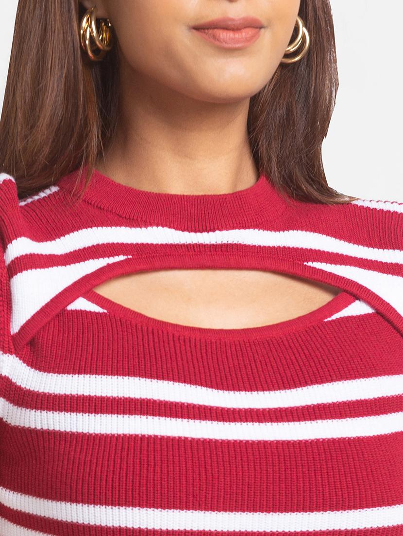 women's bodycon striped dress - 18444616 - Standard Image - 5