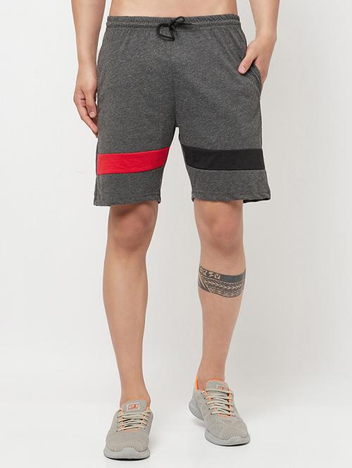grey stripes mid rise short - 18445275 -  Standard Image - 0