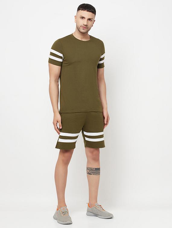 green stripes mid rise short - 18445276 - Standard Image - 3
