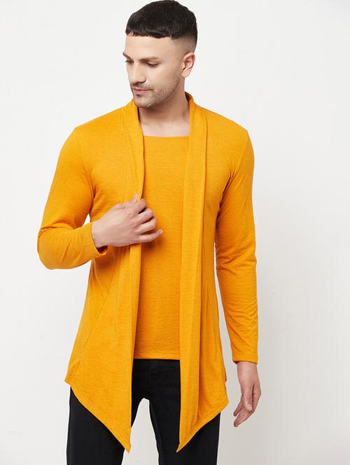 yellow solid cardigan - 18445306 -  Standard Image - 0