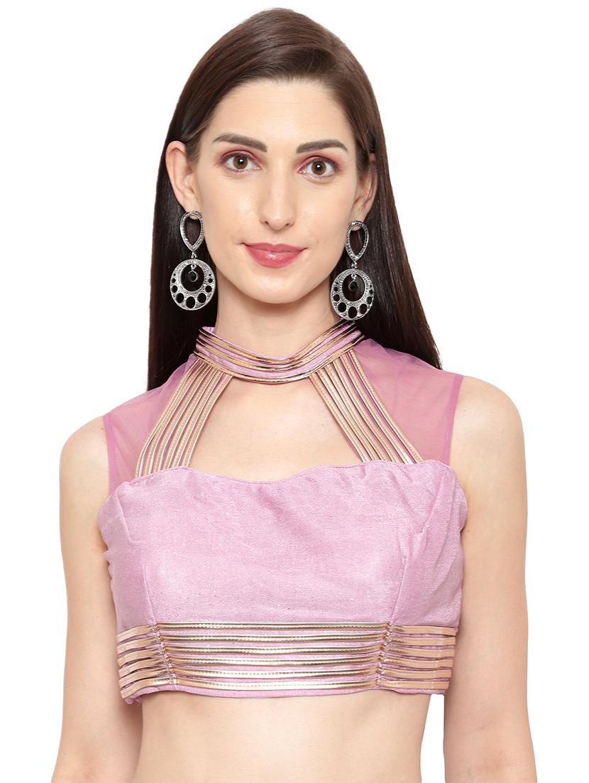 shimmery ombre ruffled draped saree with blouse - 18445575 - Standard Image - 3