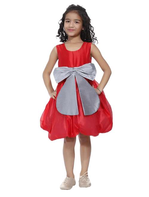 girls scoop neck sleeveless frock - 18445754 - Standard Image - 0