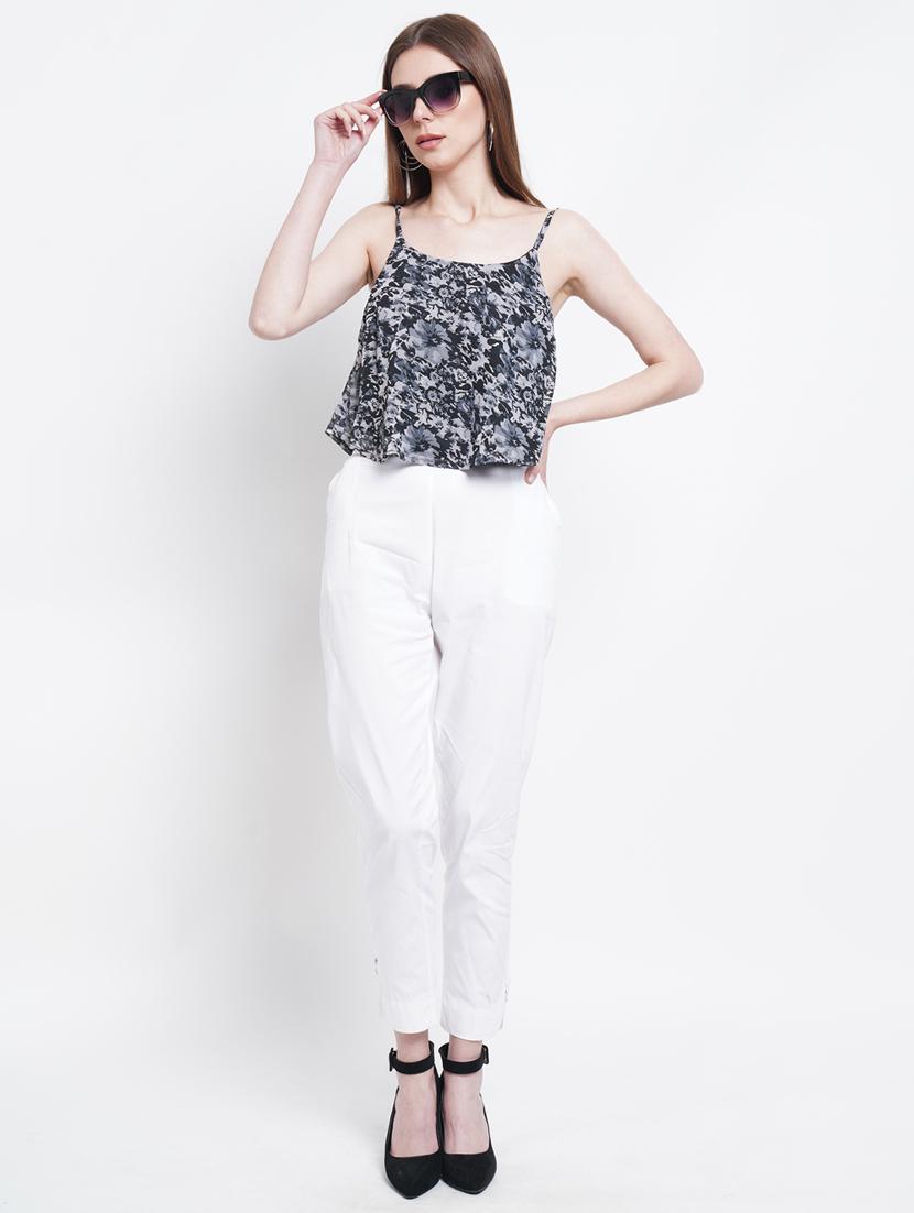 women's crop shoulder strap top - 18446799 - Standard Image - 3
