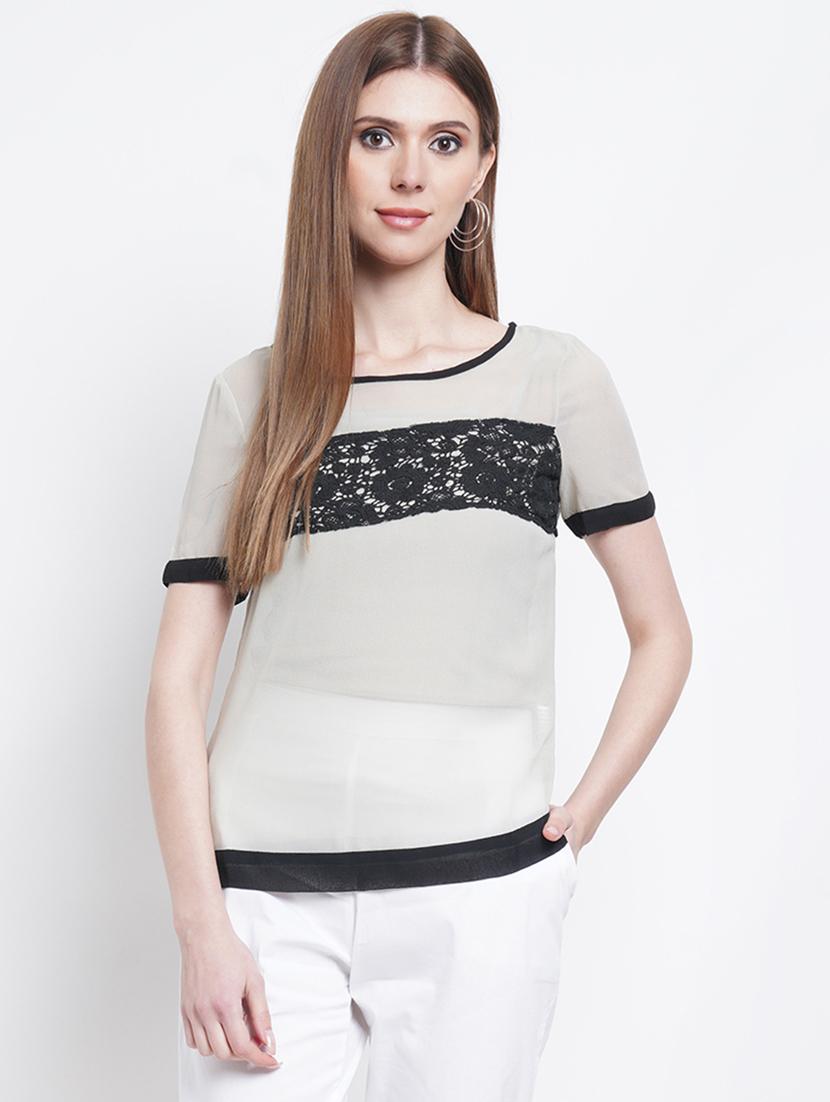 women's straight round neck top