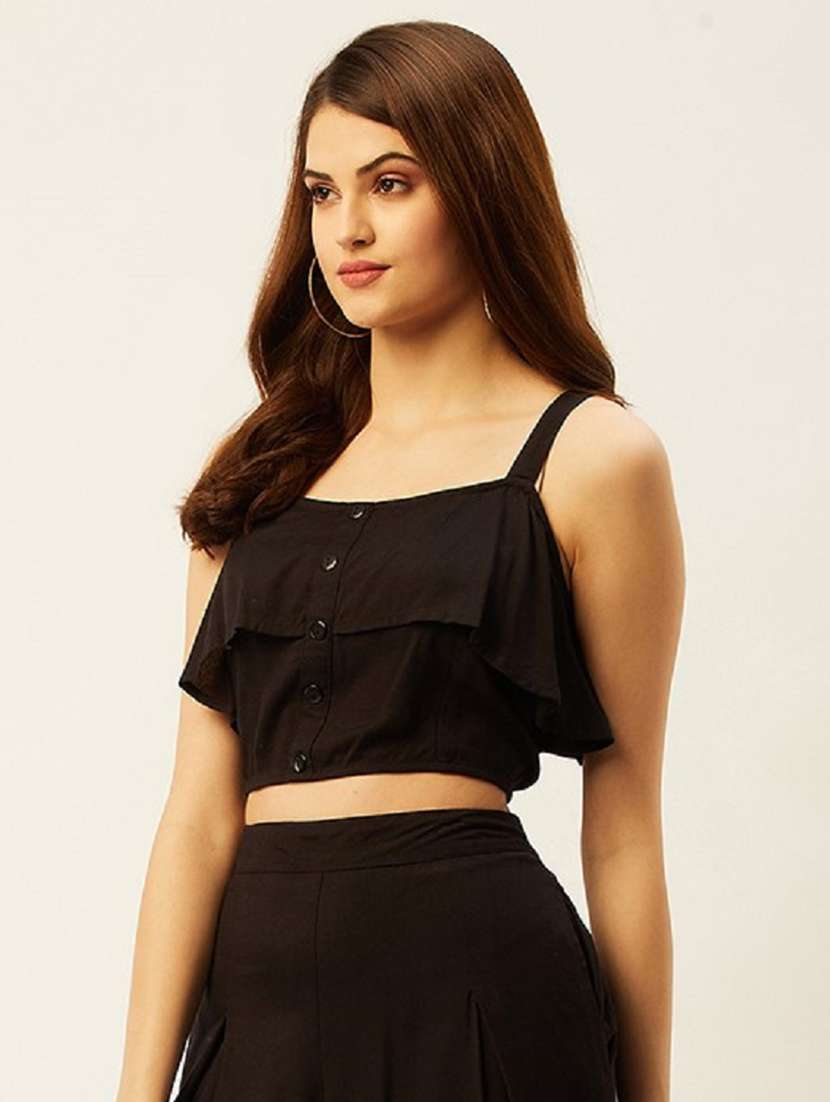 Women's Crop Shoulder Strap Top