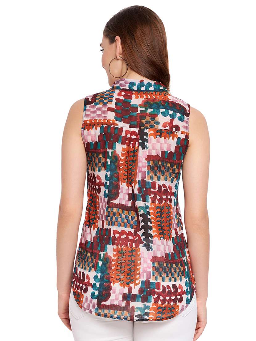 curved hem printed regular shirt - 18447386 -  Standard Image - 3