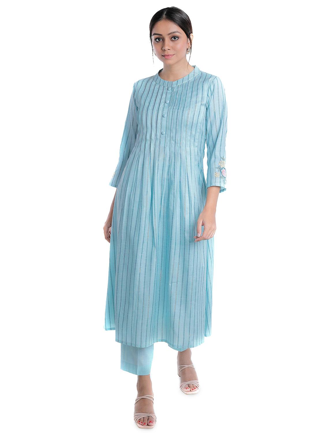 striped kurta pant set