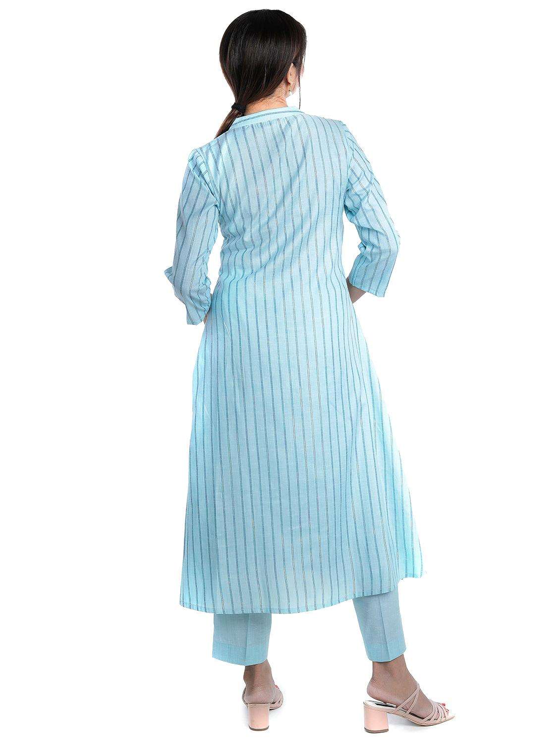 striped kurta pant set - 18447446 -  Standard Image - 3