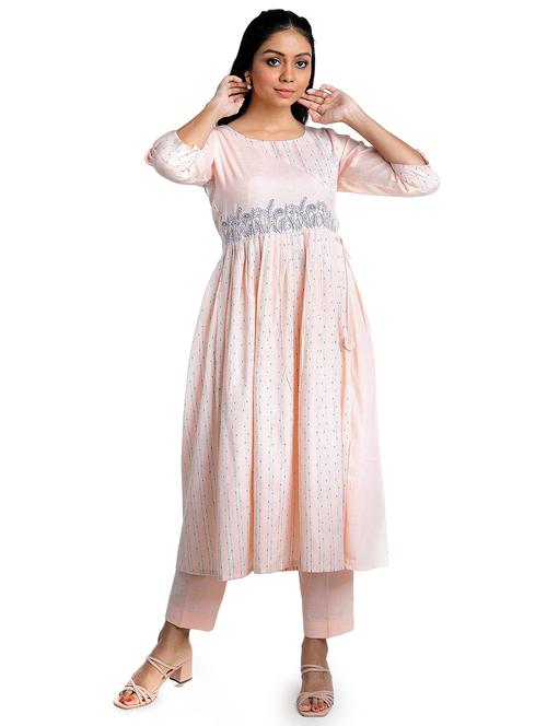 embroidered kurta pant set - 18447448 - Standard Image - 0