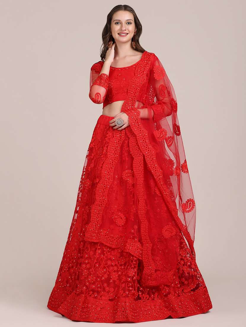 Tonal Embroidered Semi  Stitched Lehenga Choli With Dupatta 