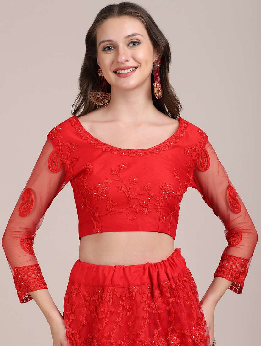 Tonal Embroidered Semi  Stitched Lehenga Choli With Dupatta 