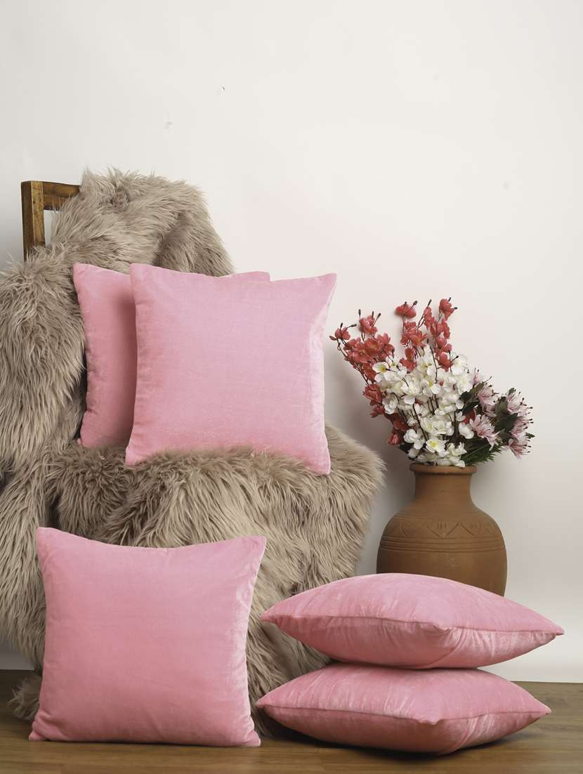 alina decor set of 5 velvet cushion covers 16 x 16 inch
