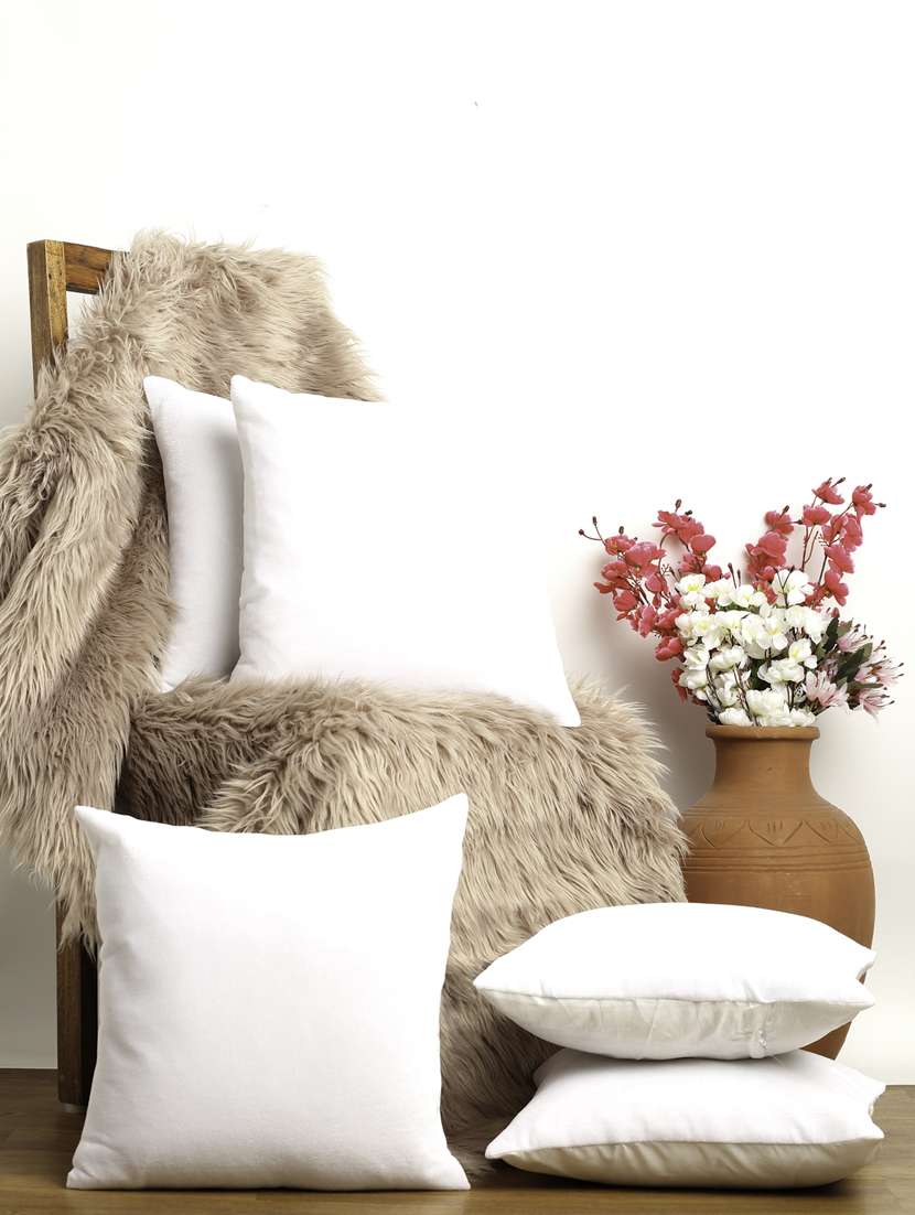 alina decor set of 5 velvet cushion covers 16 x 16 inch