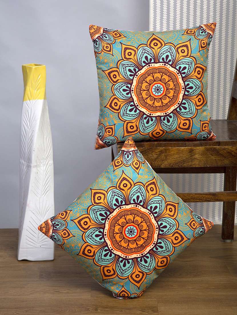 alina decor set of 2 digital printed cushion covers 24 x 24 inch