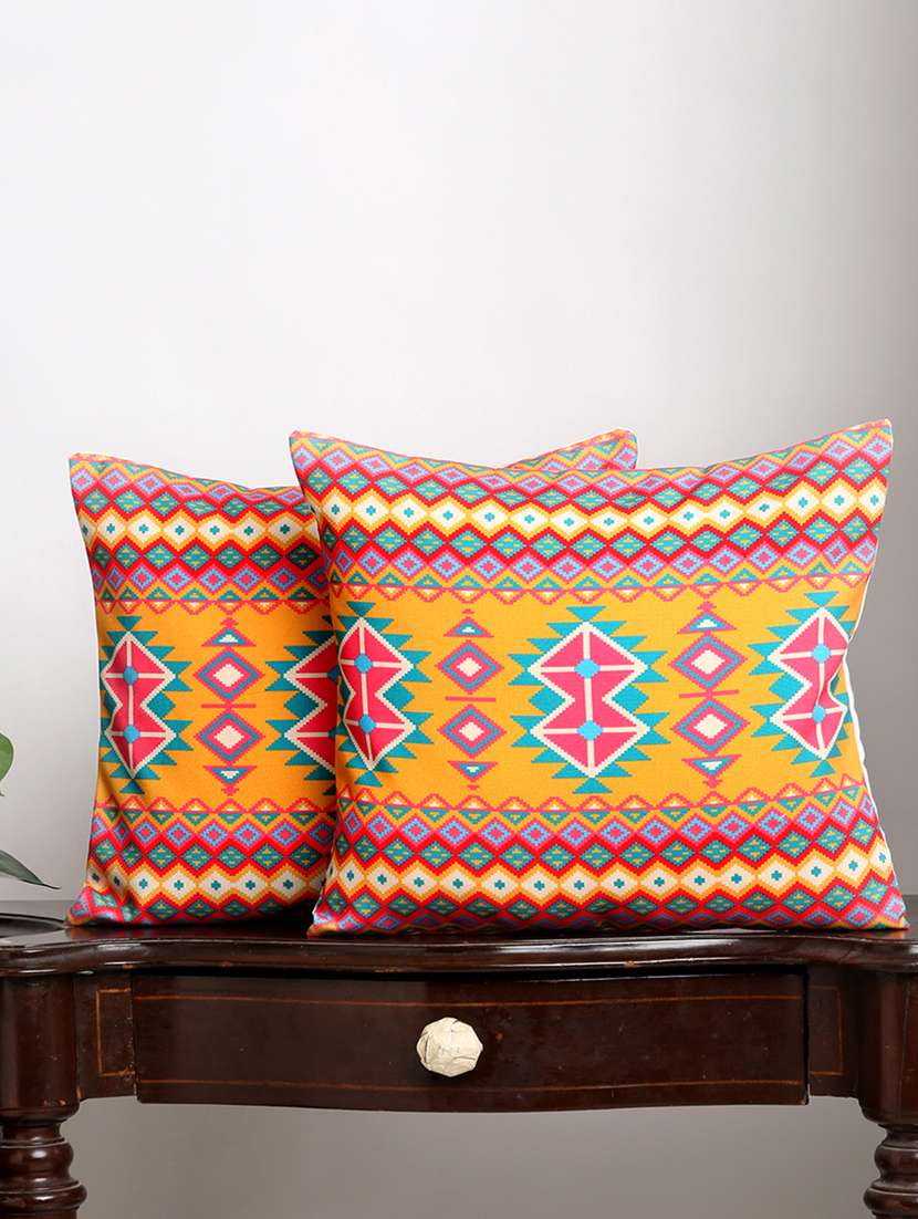 alina decor set of 2 digital printed cushion covers 24 x 24 inch