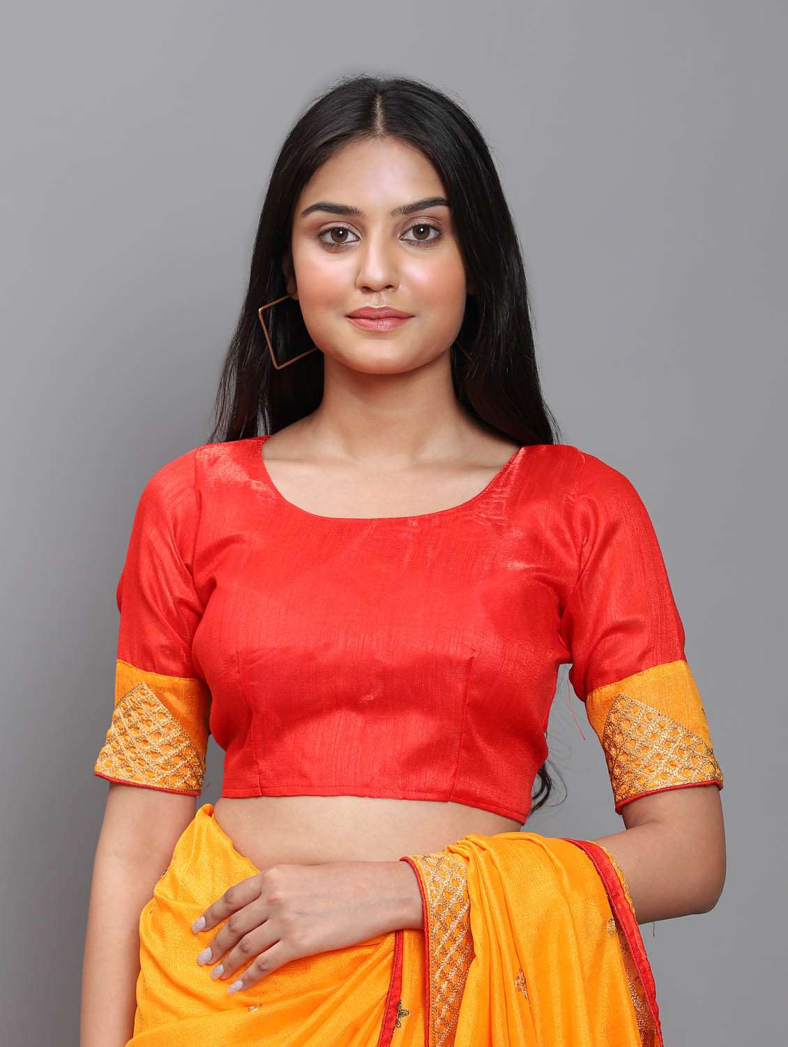 women's embroidered saree with blouse - 18448512 -  Standard Image - 3