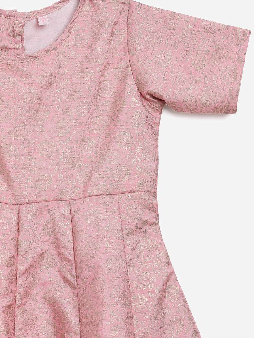 girls pink printed kalidar party gown - 18448978 -  Standard Image - 3