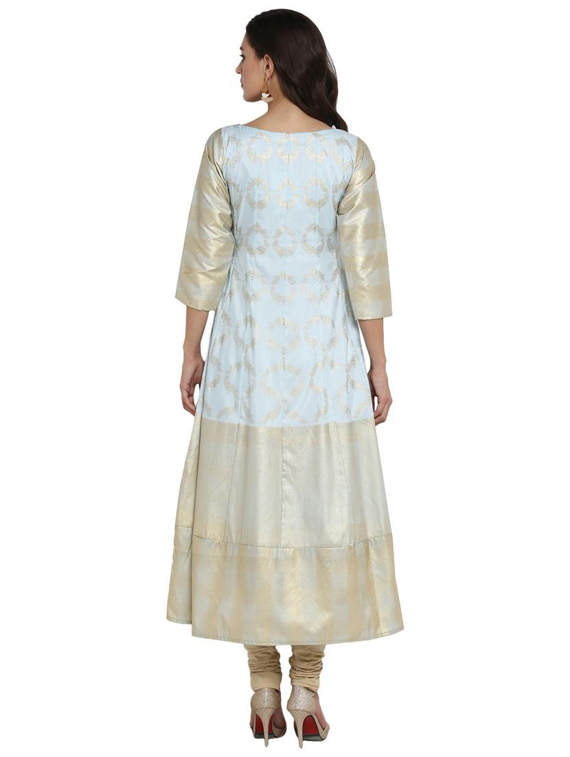 gold printed anarkali kurta - 18449190 - Standard Image - 3