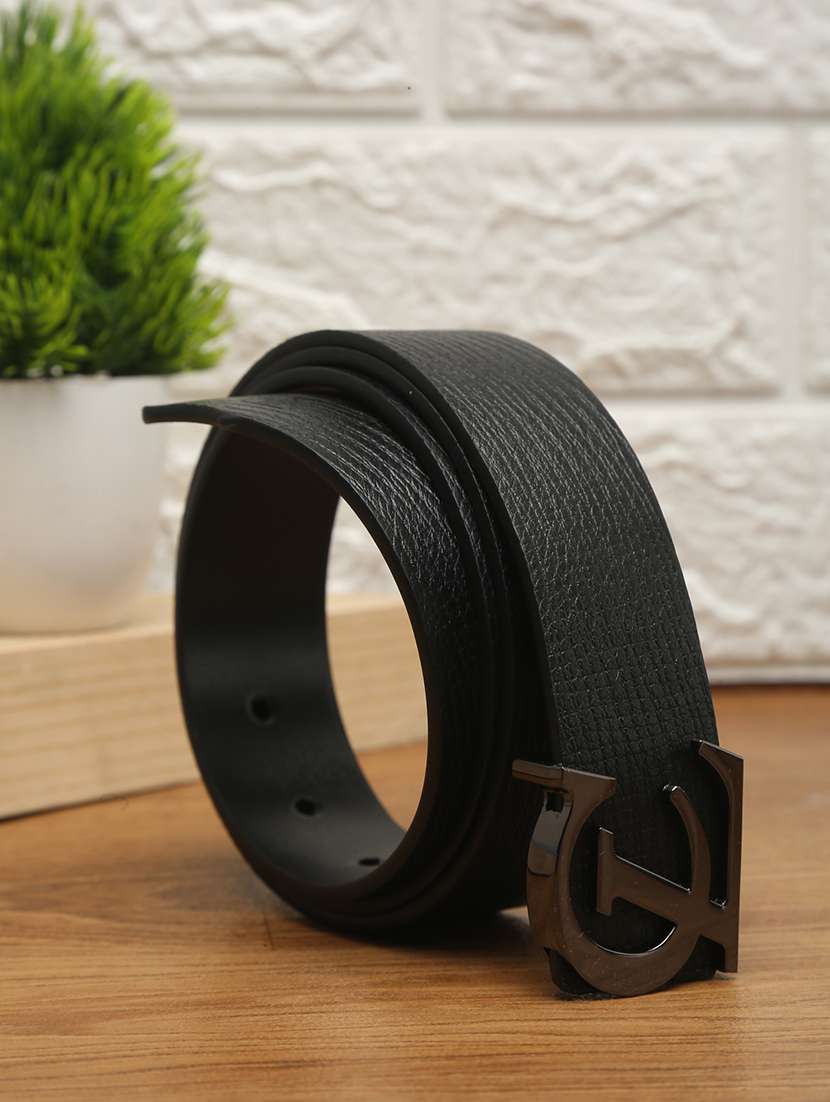 black leather belt