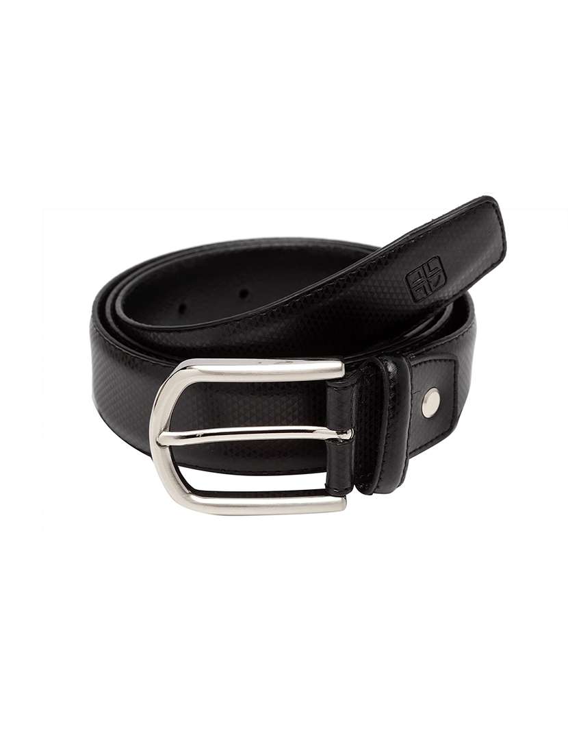black leather belt