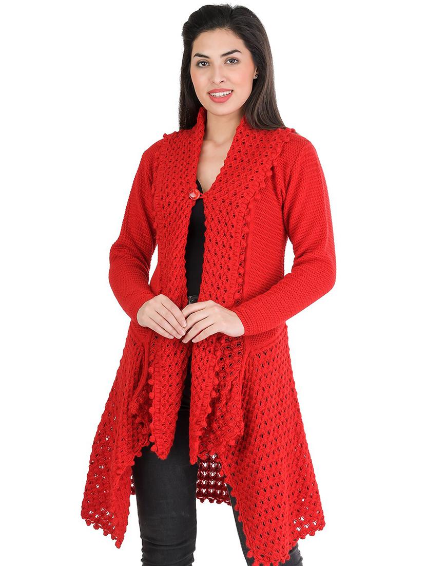 long sleeved solid water fall shrug - 18449701 - Zoom Image - 0