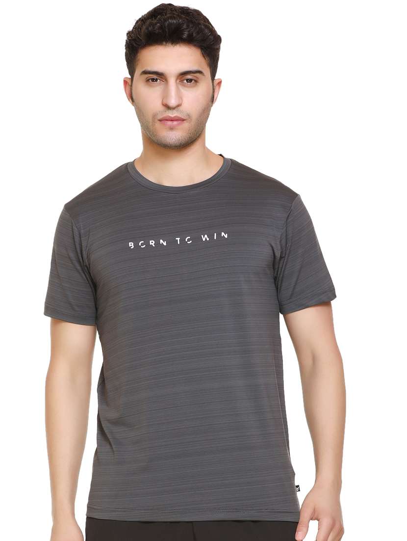 grey chest-printed t-shirt - 18450016 -  Zoom Image - 0