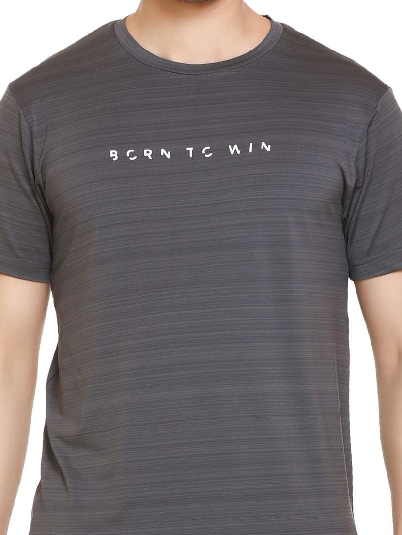 grey chest-printed t-shirt - 18450016 - Standard Image - 5