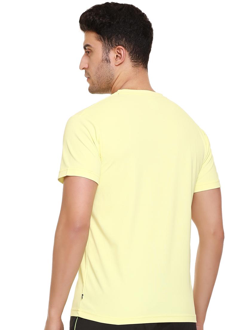 yellow chest-printed t-shirt - 18450022 - Standard Image - 3