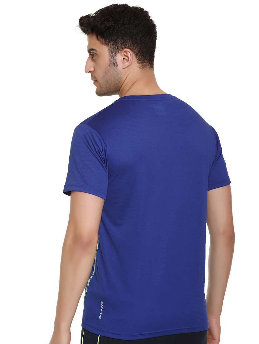 navy-blue chest-printed t-shirt - 18450025 -  Standard Image - 3
