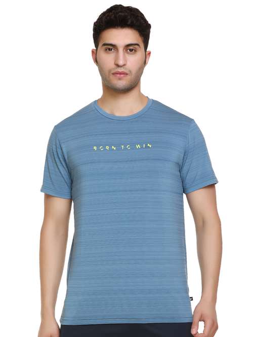 light-blue chest-printed t-shirt - 18450028 -  Standard Image - 0