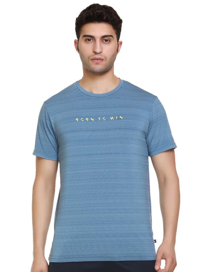 light-blue chest-printed t-shirt - 18450028 -  Zoom Image - 0