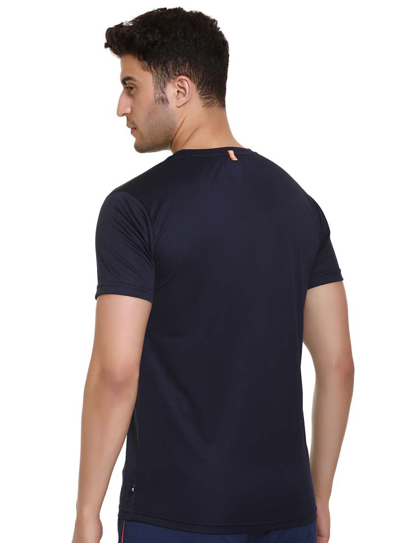 navy-blue chest-printed t-shirt - 18450030 - Standard Image - 3