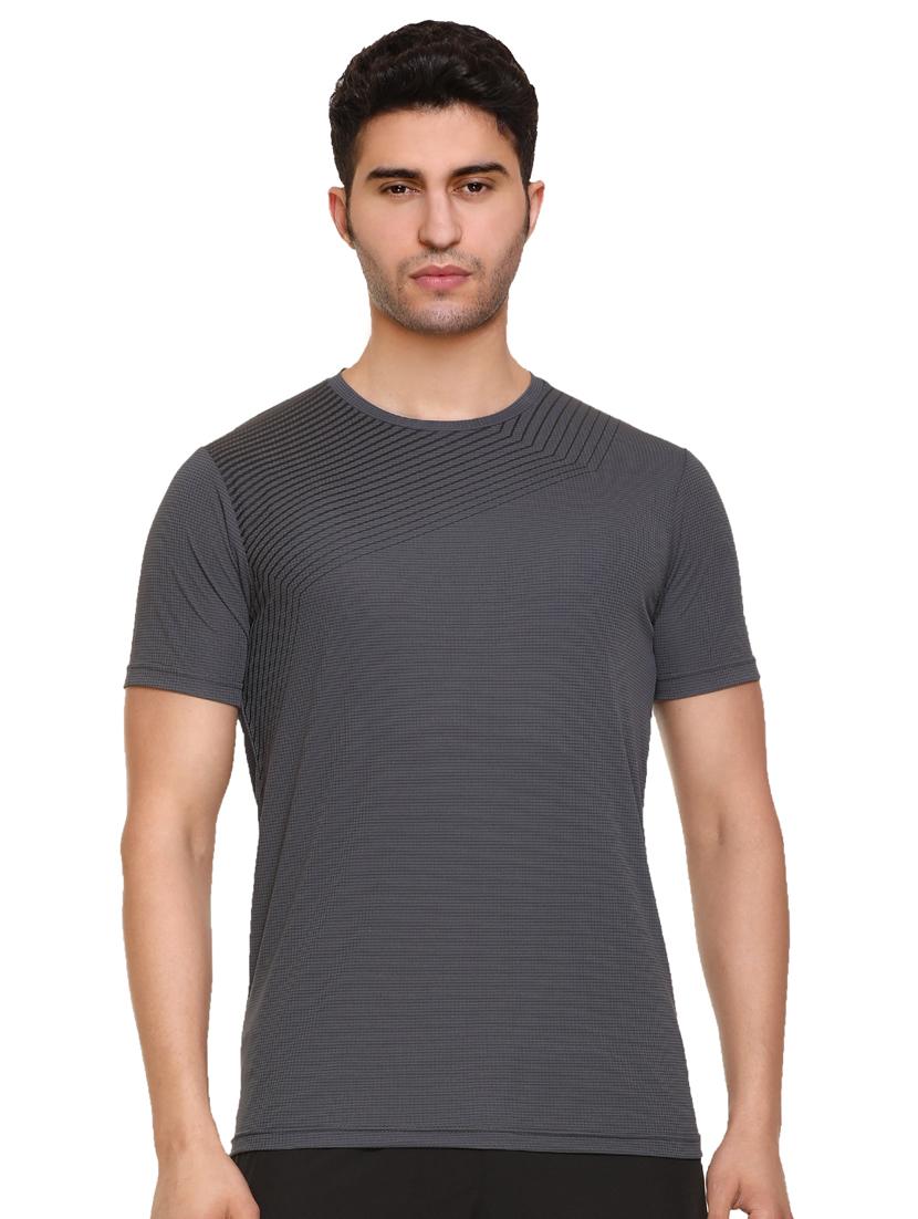 grey chest-printed t-shirt - 18450032 -  Zoom Image - 0