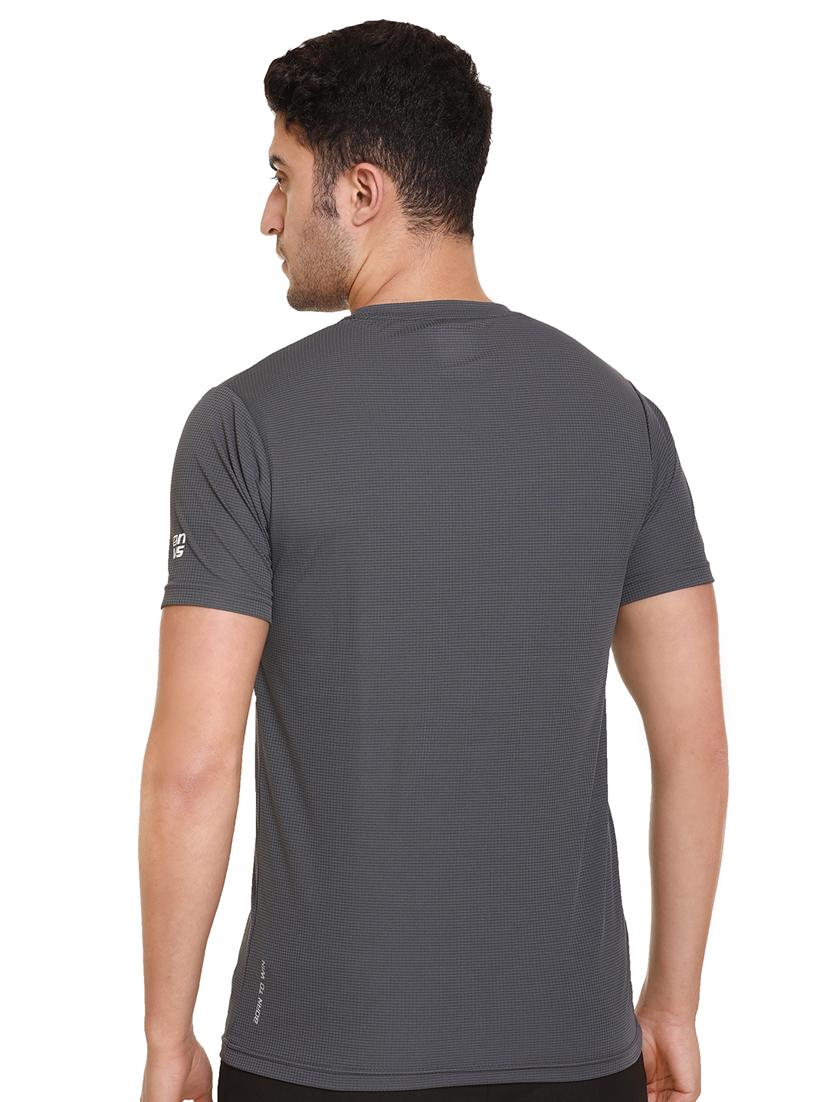 grey chest-printed t-shirt - 18450032 - Standard Image - 3