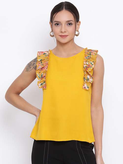 women's straight round neck top - 18450140 -  Standard Image - 0