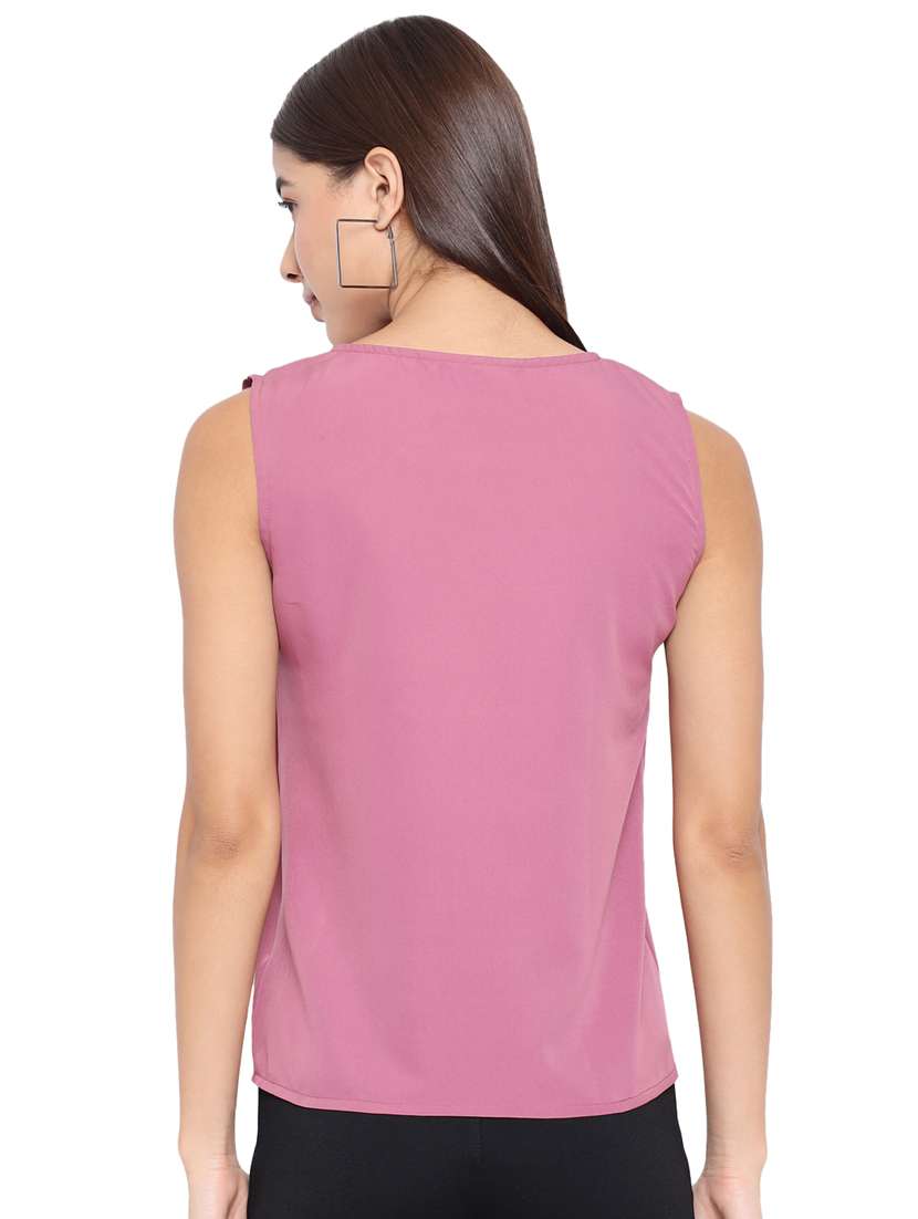 women's asymmetric round neck top - 18450144 - Standard Image - 5