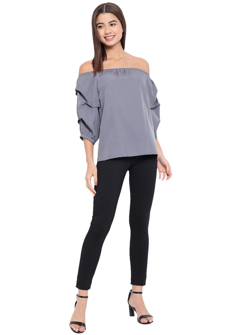 women's straight off shoulder top - 18450153 - Standard Image - 5