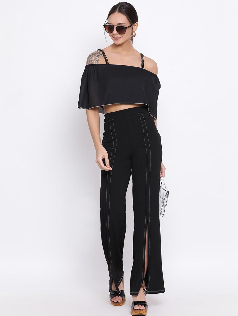 women's crop shoulder strap top - 18450155 - Standard Image - 3
