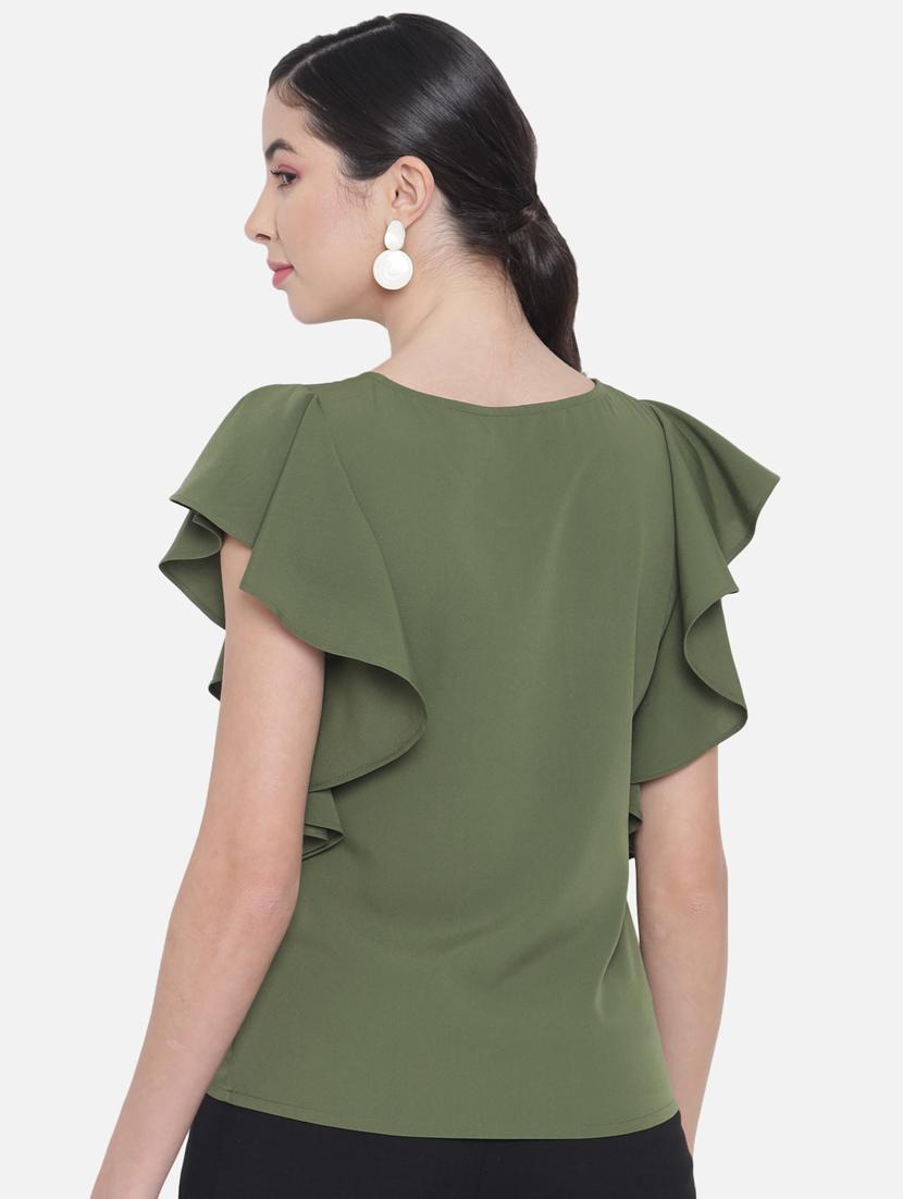 women's straight key hole neck top - 18450166 - Standard Image - 3