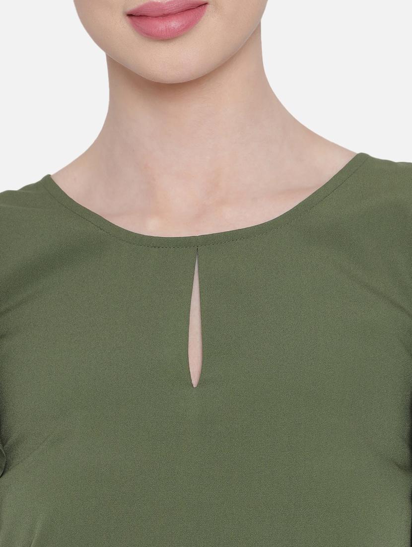 women's straight key hole neck top - 18450166 - Standard Image - 5