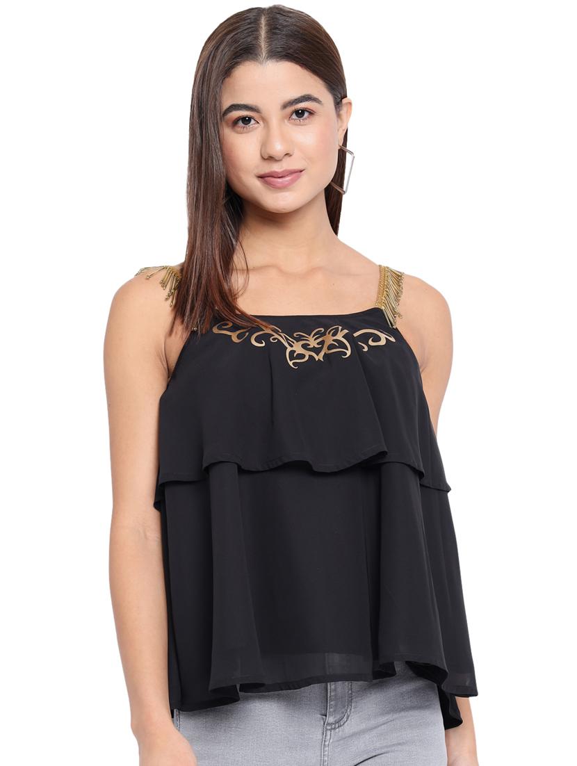 women's layered shoulder strap top - 18450201 - Standard Image - 3