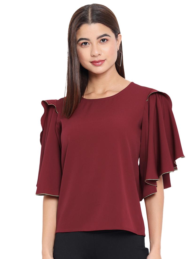 women's straight round neck top - 18450225 - Zoom Image - 0
