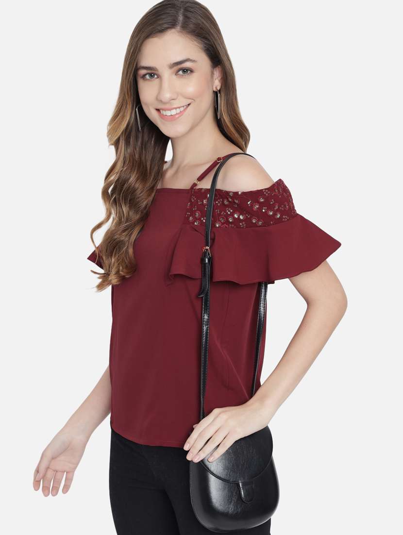 women's straight shoulder strap top - 18450238 -  Standard Image - 3