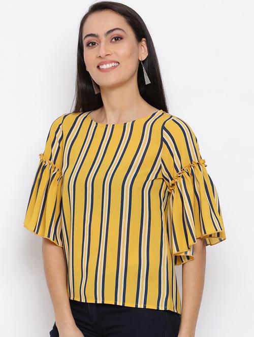 women's straight round neck top - 18450239 - Standard Image - 0