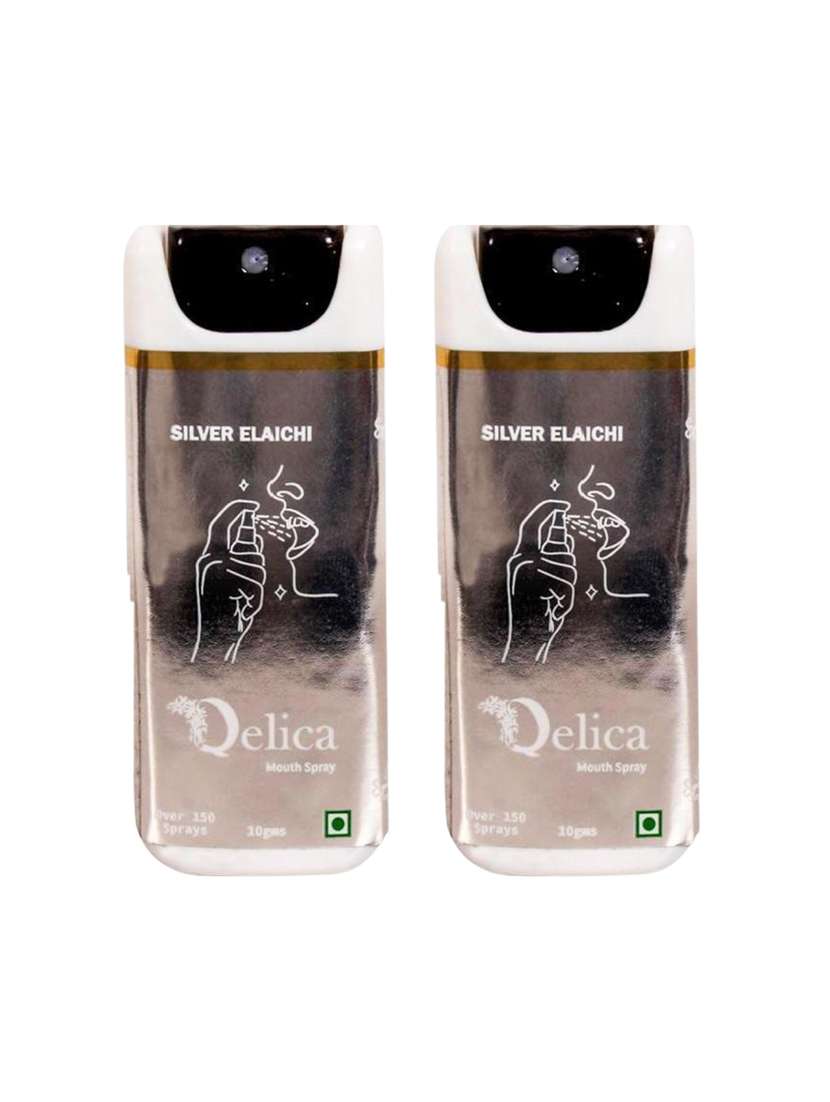 pack of 2 silver elaichi mouth freshener spray 