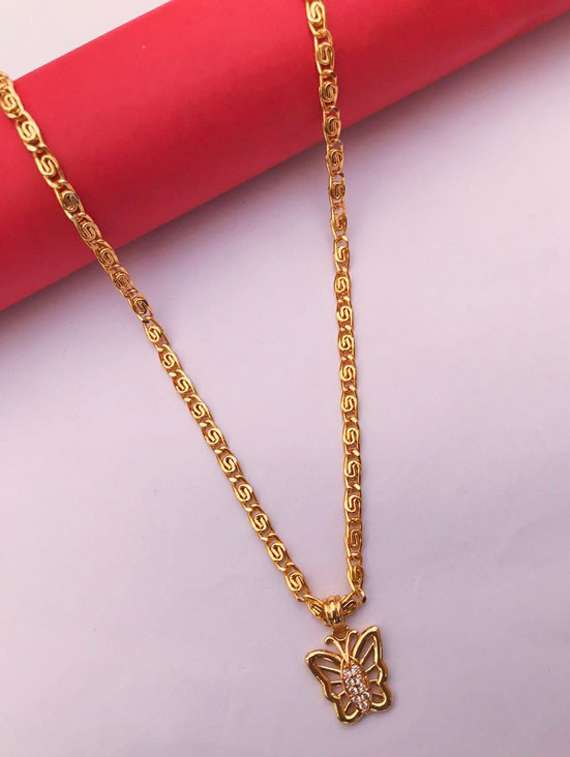 gold plated chain pendant - 18450858 - Zoom Image - 0