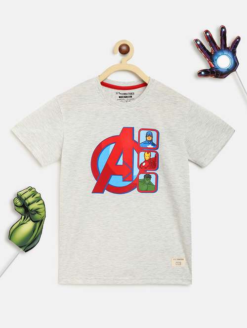 boys grey avengers t-shirt  - 18451054 -  Standard Image - 0