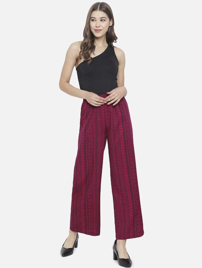 mid rise solid palazzo - 18451084 - Standard Image - 5